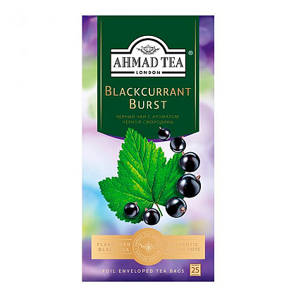Чай "Ahmad Tea Blackcurrant Burst", 25 пакетиков x1.5 гр, черный, со вкусом черной смородины - 2