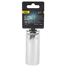 Головка торцевая шестигранная Deli YS EDQ4324 1/2", 24 мм, глубокая, серебристый
