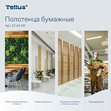 Полотенца бумажные Tellus Синглфолд Баланс HT3, листовые, 1 слой, 250 листов - 10