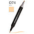 Маркер перманентный двусторонний "Sketchmarker Brush", O74 сатин