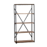 Стеллаж "Loft CH-1", 800х350х1620 мм, черный, табачный крафт