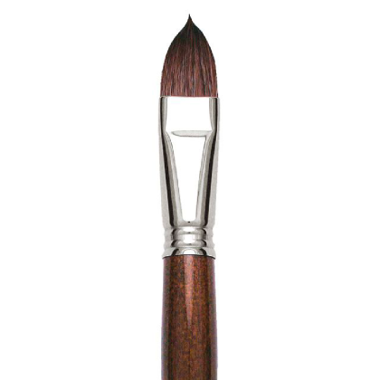 Кисть "Escoda Versatil Brush L/H", синтетика, темно-коричневый, плоская, №20 - 2