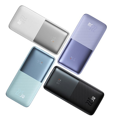 Внешний аккумулятор Baseus "Bipow Pro Digital Display Fast Charge Power Bank", 10000 mAh, голубой - 2