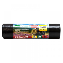 Мешки для мусора "Mirpack Premium+", 40мкм, 120л, 10шт/рулон