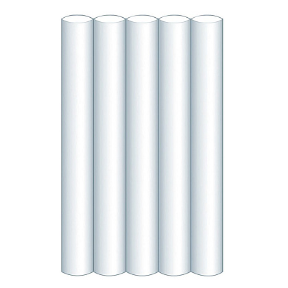 Мелки для доски круглые Maped "White Peps", 10 шт, белый - 2