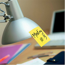 Бумага для заметок на клейкой основе "Post-it Notes", 76x76 мм, 100 листов, желтый неон