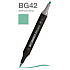 Маркер перманентный двусторонний "Sketchmarker Brush", BG42 зеленый сланец