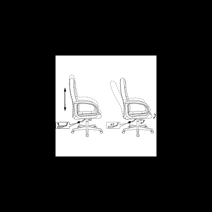 Кресло для руководителя Бюрократ CH 002 Fabric ткань, черный 3C11, крестов. пластик - 9
