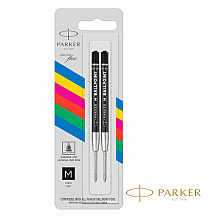 Стержень шариковый "Parker CW216654", M (средний), 1 мм,  2 шт., черный 