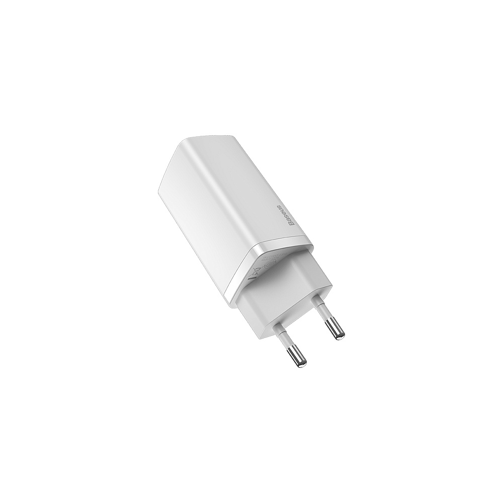 Сетевое зарядное устройство Baseus CCGAN2L-B02 GaN2 Lite Quick Charger Type-C+USB 65W White - 4