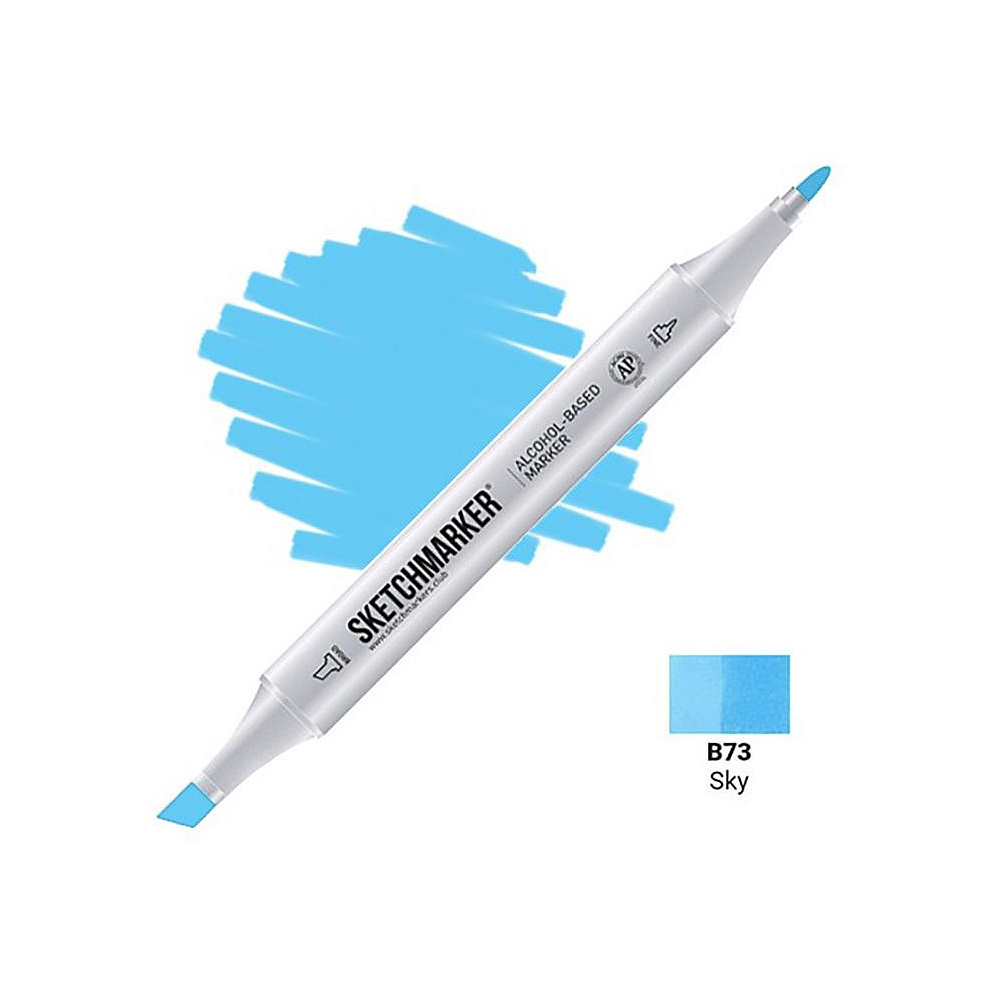 Маркер перманентный двусторонний "Sketchmarker", B73 небесный