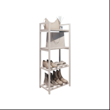 Обувница ALLERD 2+2 RION, белый муар, 440х250х1030, энигма