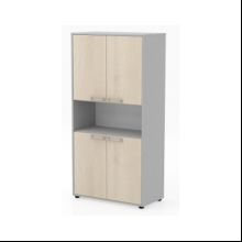 Коллекция Титан Шкаф ТН450/2+ТНД22+ТНТ80/2, 800х400х1825, с 2-мя комплектами глухих малых дверей и топом