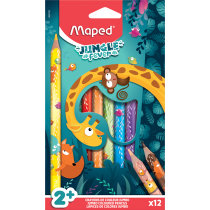 Цветные карандаши Maped "Jungle fever", 12 цветов 