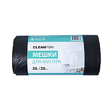 Мешки для мусора ПНД "Cleanton", 12 мкм