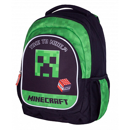 Рюкзак детский Astra "Minecraft time to mine", черный, зеленый - 7