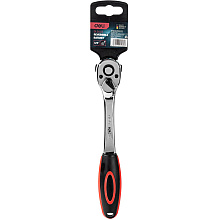 Ключ-трещотка Deli RS EDL2422 3/8", 200 мм, 72 зуба, черный, красный