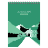 Блокнот "Landscape", А5, 80 листов, клетка, ассорти  - 4