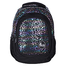 Рюкзак молодежный "Hash neon kitty", чёрный