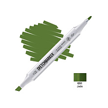 Маркер перманентный двусторонний "Sketchmarker", G51 нефрит