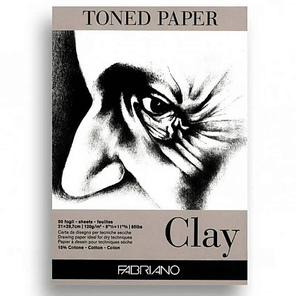 Блок бумаги для рисования "Fabriano. Clay", 21х29,7 см, 120 г/м2, 50 листов