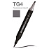 Маркер перманентный двусторонний "Sketchmarker Brush", TG4 тонированный серый 4