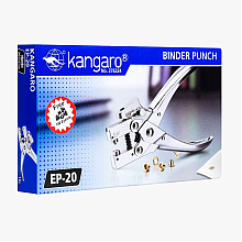 Дырокол для клепок Kangaro "EP-20", 20 листов, металлик