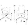 Кресло для руководителя "Бюрократ CH-808AXSN", ткань, пластик, черный - 8
