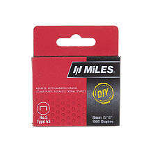 Скоба Miles №3, 8 мм, 1000 штук