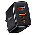 Сетевое зарядное устройство Baseus "CCXJ-E01 (CCCP30UE)" Compact Quick Charger 2U+C 30W, черный
