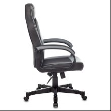 Кресло игровое Бюрократ Zombie GAME 17 экокожа, ткань, черный, серый