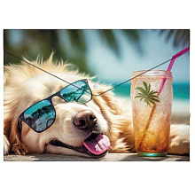 Папка-конверт на кнопке "Chillout dog", А5