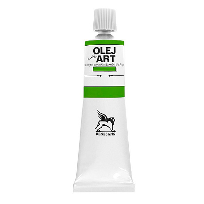 Краски масляные Renesans "Oils for art", 37 зеленый циннобер темный, 60 мл, туба