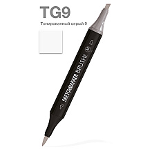 Маркер перманентный двусторонний "Sketchmarker Brush", TG9 тонированный серый 9