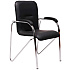 Кресло для посетителей SitUp Samba Chrome, экокожа черный