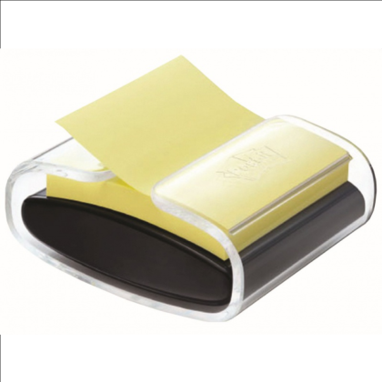 Диспенсер для бумаги "POST-IT PRO-B-1SSCY-R330", пластик, черный + 1 блок бумаги для заметок