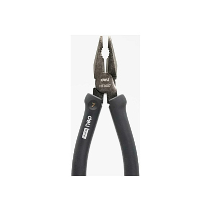 Длинногубцы Deli HS EHT2007, 180 мм, Soft Touch, черный - 2