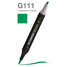 Маркер перманентный двусторонний "Sketchmarker Brush", G111 голубовато-зеленый