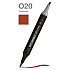 Маркер перманентный двусторонний "Sketchmarker Brush", O20 ржавчина