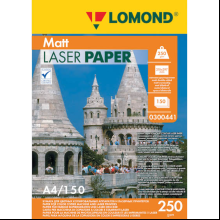 Фотобумага матовая для лазерной печати "Lomond", А4, 250 г/м, 150 листов, двусторонняя 