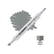 Маркер перманентный двусторонний "Sketchmarker", NG5 серый нейтральный №5
