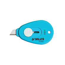 Нож для бумаги малый "Kangaro Miles", 9 мм, голубой