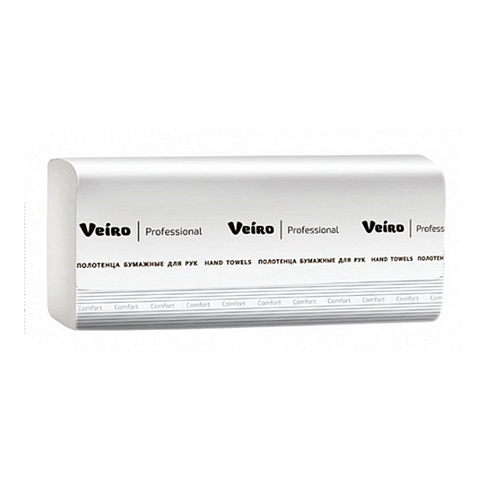 Полотенца бумажные "Veiro Professional Comfort", V-сложение, 1 слой, 250 листов