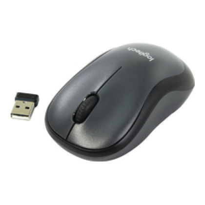 Мышь "Logitech M185", беспроводная, USB, черный, серый - 2