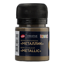 Краска акриловая металлик "Декола", 981 античное золото, 20 мл., банка