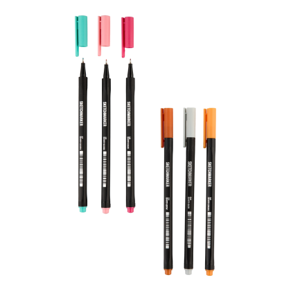 Ручка капиллярная "Sketchmarker Artist fine pen Mid", 6 шт - 15