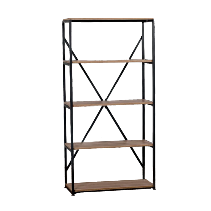 Стеллаж "Loft CH-1", 800х350х1620 мм, черный, табачный крафт