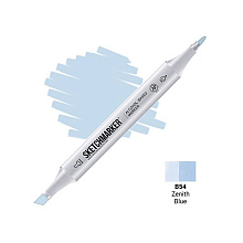 Маркер перманентный двусторонний "Sketchmarker", B54 синий зенит
