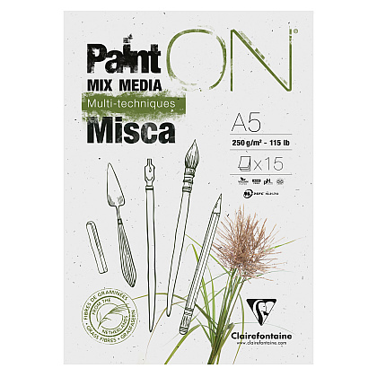 Блок-склейка "Paint`On" Misca, A5, 250г/м2, 15 листов