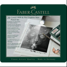 Карандаш чернографитный "Castell 9000", 20 штук,  в металлическом футляре